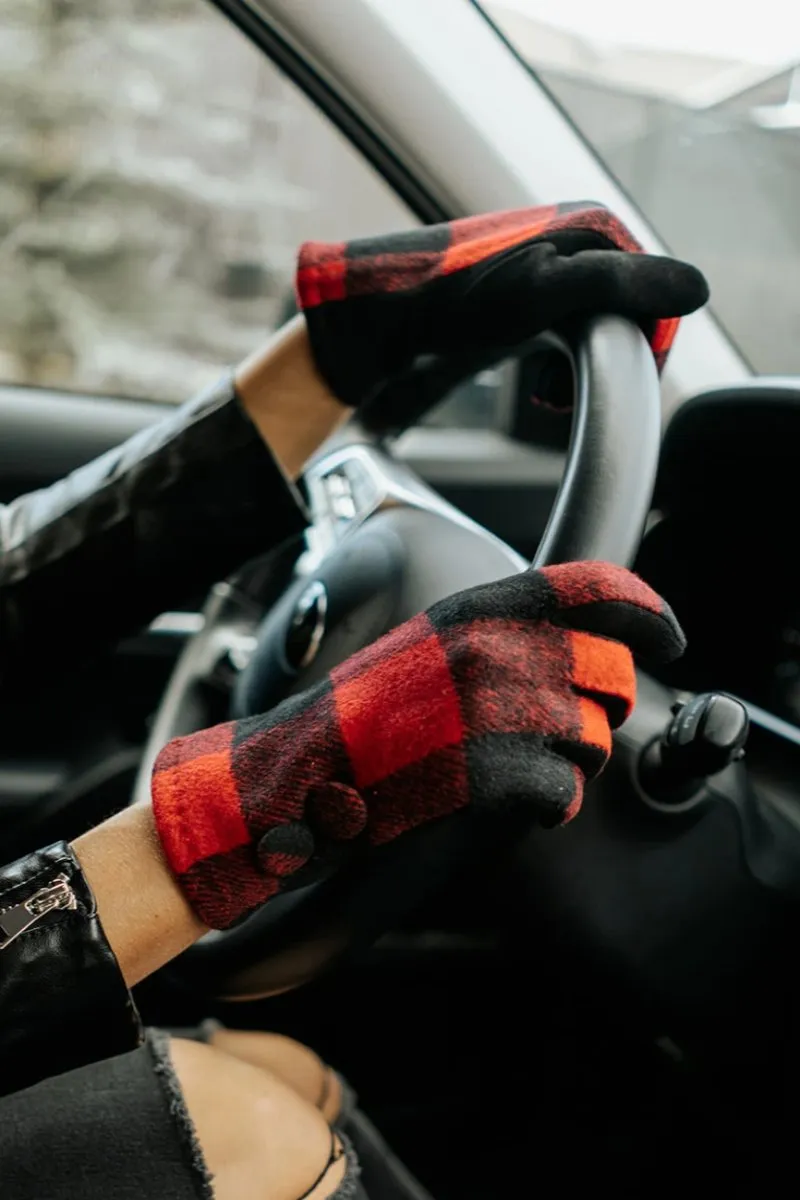 Gabrielle Buffalo Plaid Gloves - Final Sale