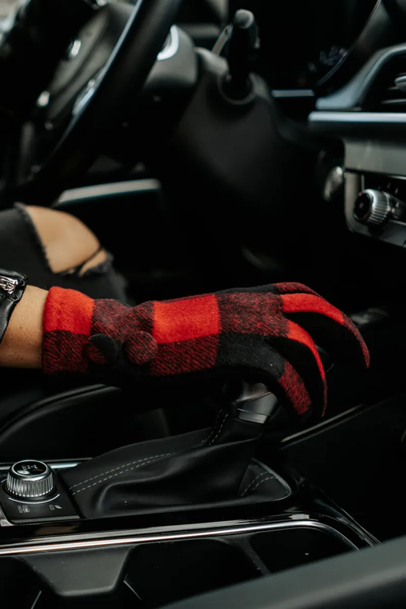 Gabrielle Buffalo Plaid Gloves - Final Sale