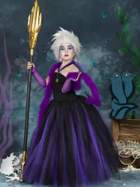 Girls Little Mermaid Inspired Ursula Costume