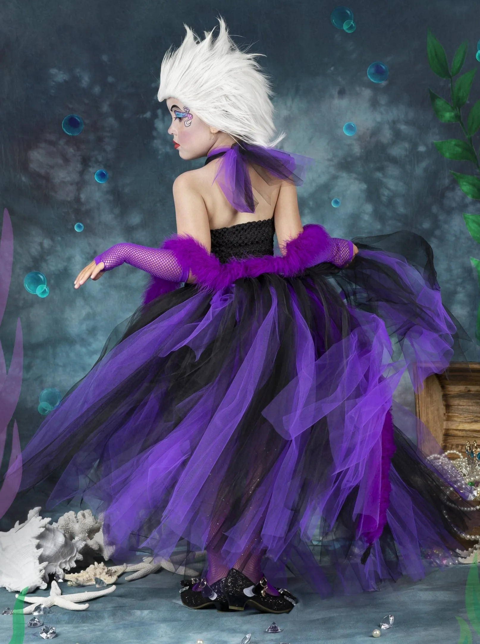 Girls Little Mermaid Inspired Ursula Costume