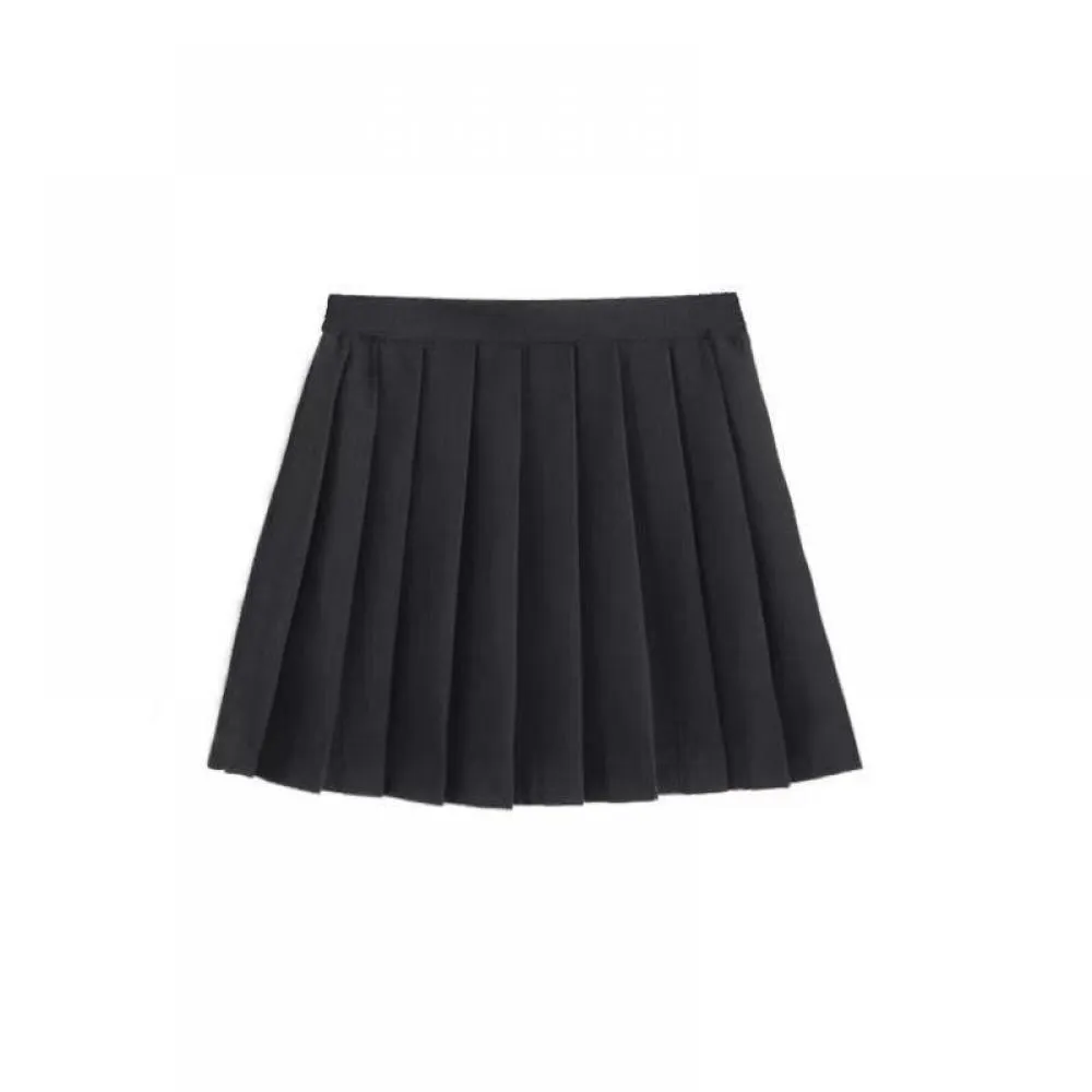 Girls School Pleated Skirt Solid Color Baby Girl Wholesale