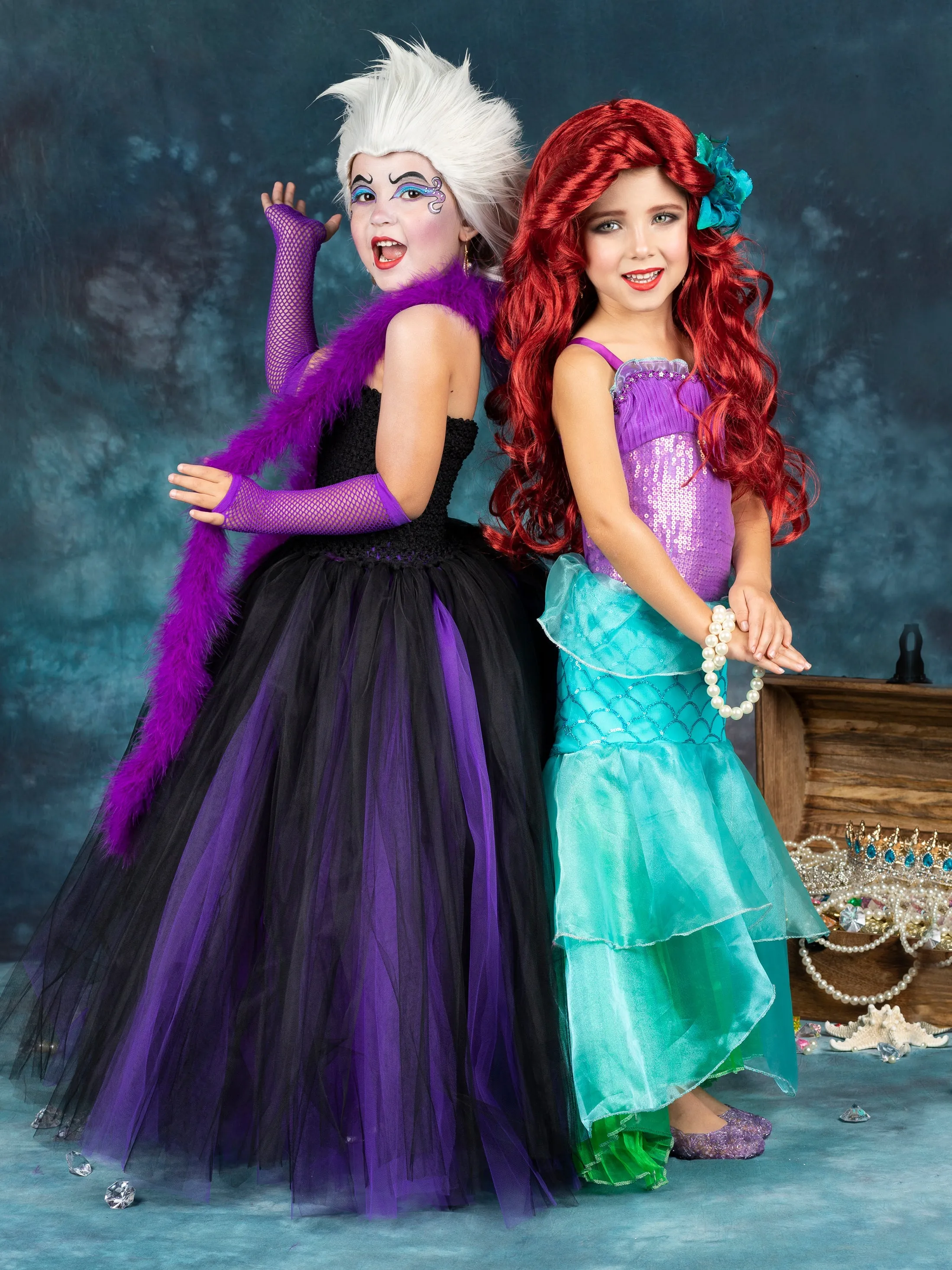 Girls Sea Witch Villain Tutu Costume Dress