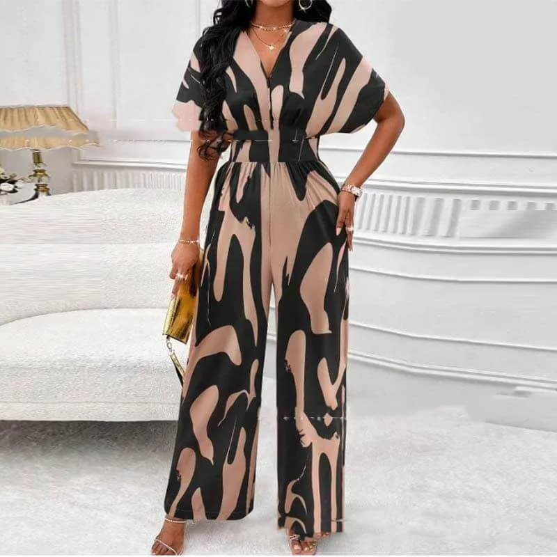 Glow Chic's Loose-Fit Printed Long Jumpsuit