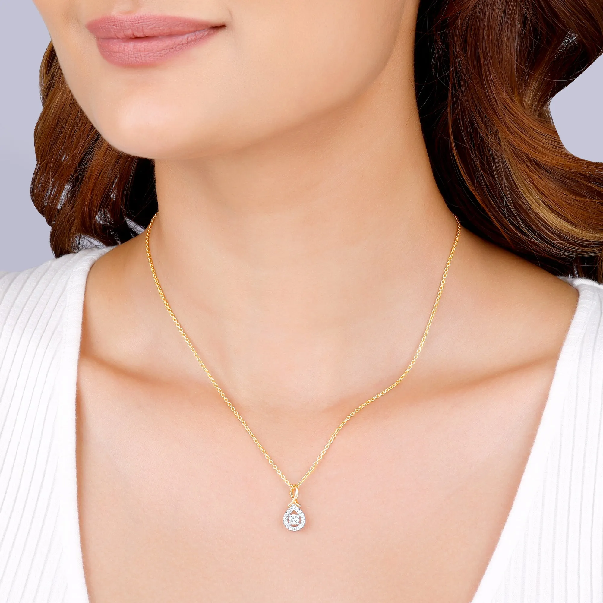 Gold Power Of Infinity Diamond Pendant