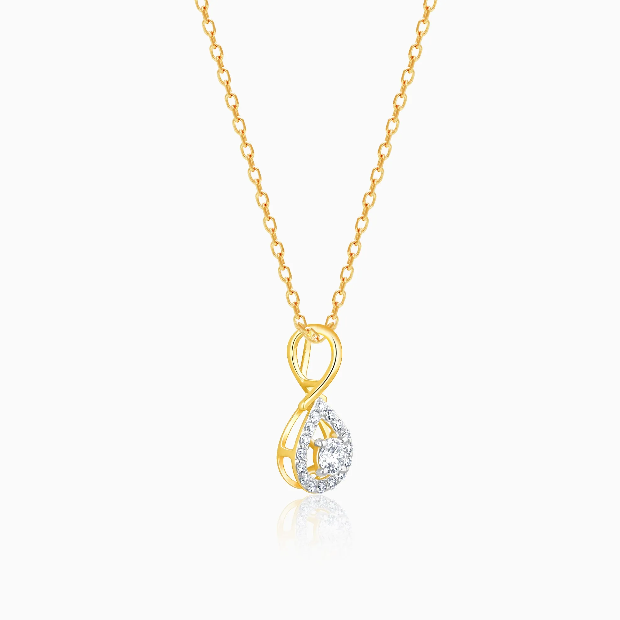 Gold Power Of Infinity Diamond Pendant