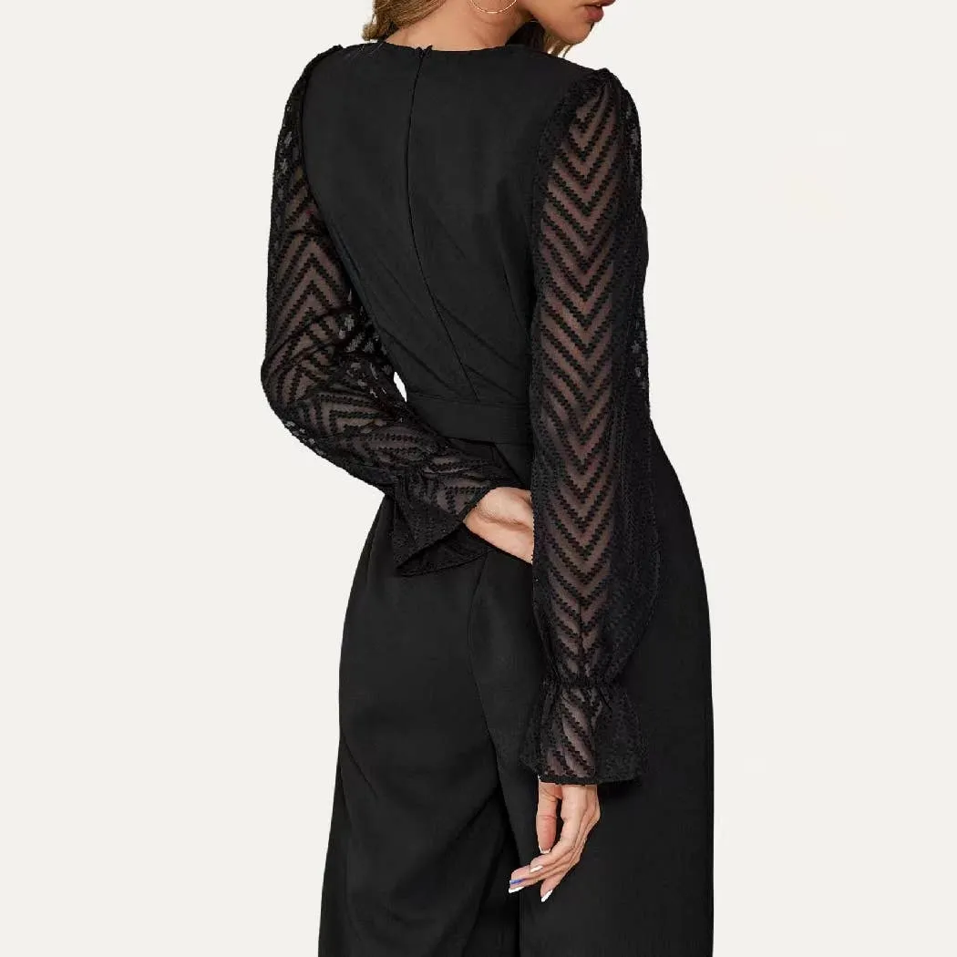 Grace Sheer Sleeve Jumpsuit