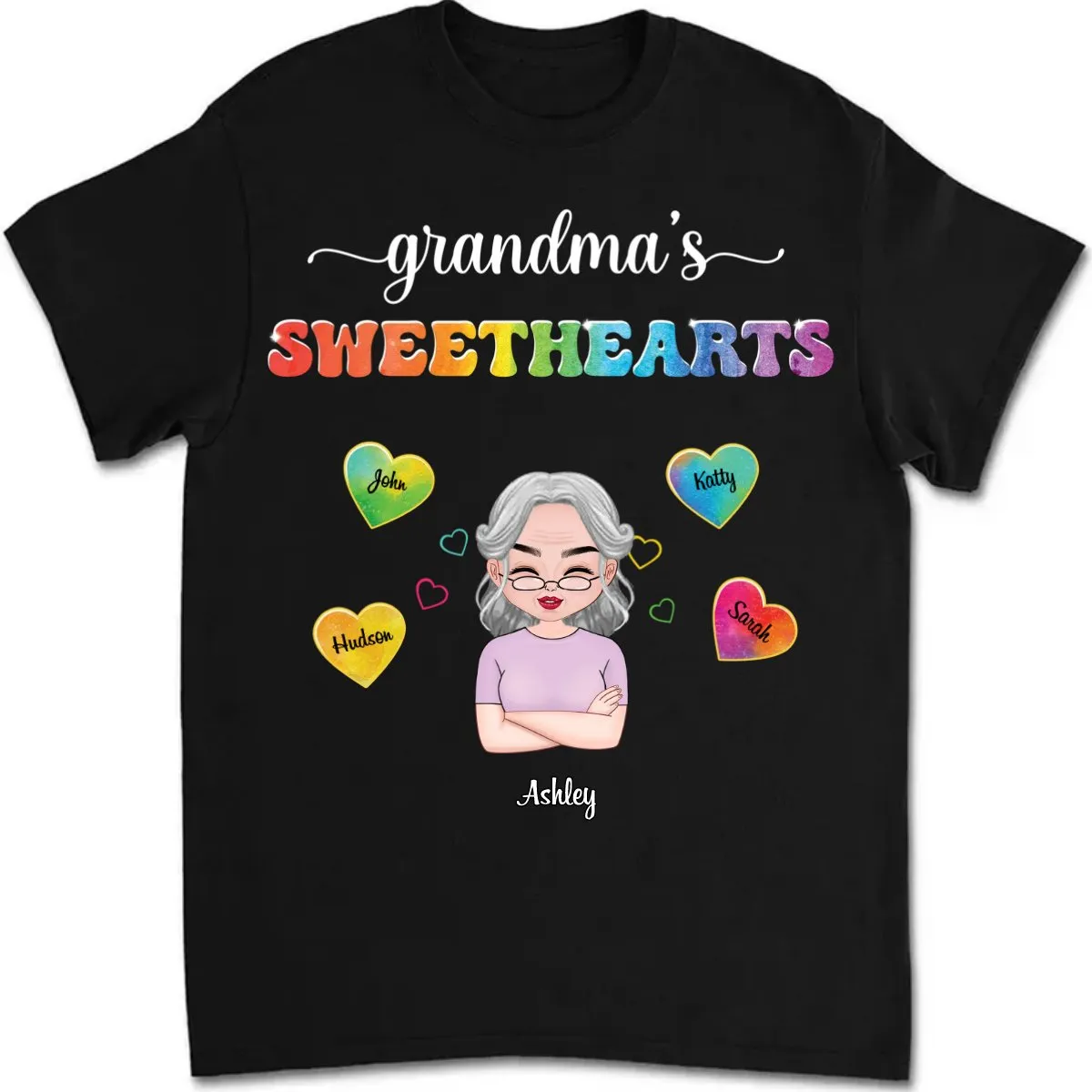 Grandma - Grandma's Sweethearts - Personalized Unisex T-Shirt