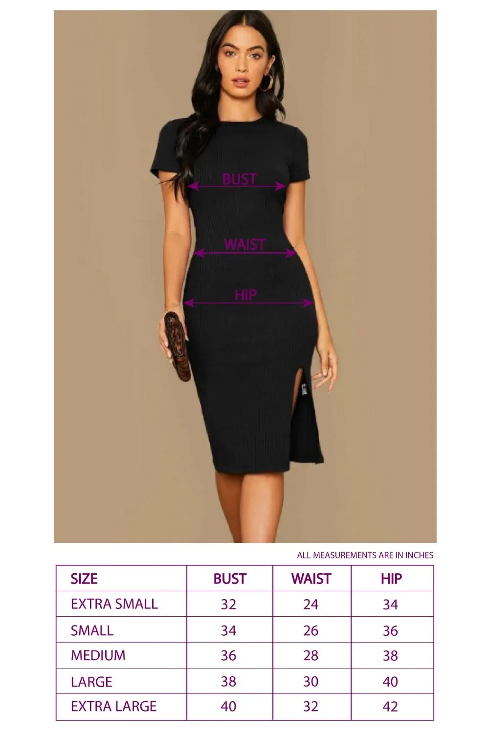 Half Placket Bodycon Dress Black