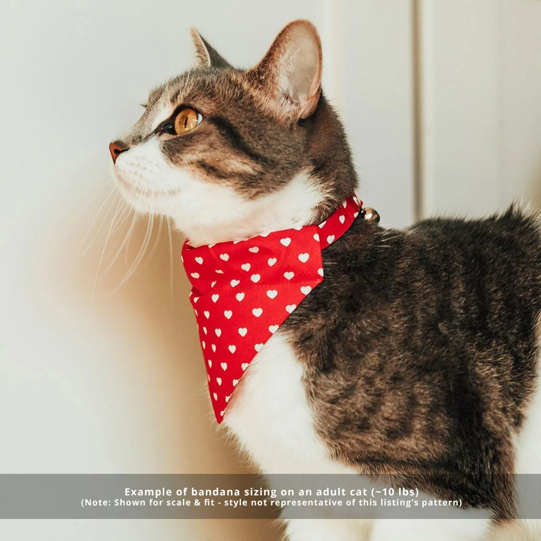 Halloween Pet Bandana - "Witching Hour" - Bats on Midnight Gray Bandana for Cat   Small Dog / Slide-on Bandana / Over-the-Collar (One Size)