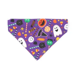 Halloween Pet Bandana - "Witch's Brew" - Bandana for Cat Collar or Small Dog Collar / Slide-on Bandana / Over-the-Collar (One Size)