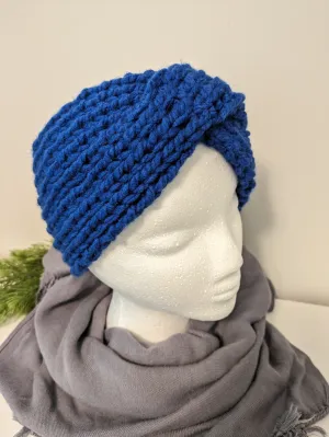 Headband Earwarmer - Twist style - Color: Royal