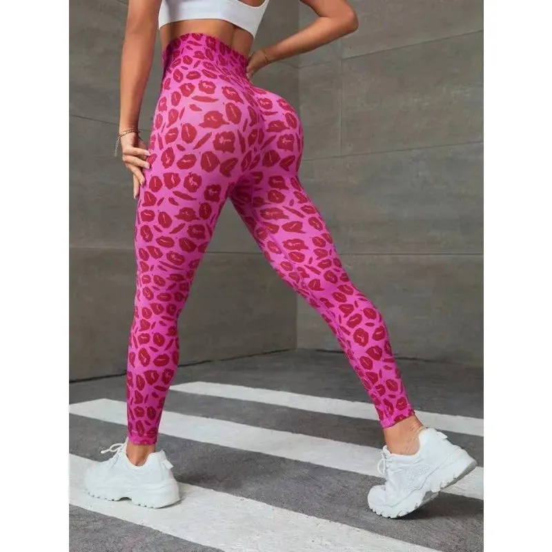 High Waist Leopard Seamless Butt Lift Yoga Fitness Legging