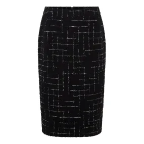 Hope Tailored Glitter Check Wool Skirt