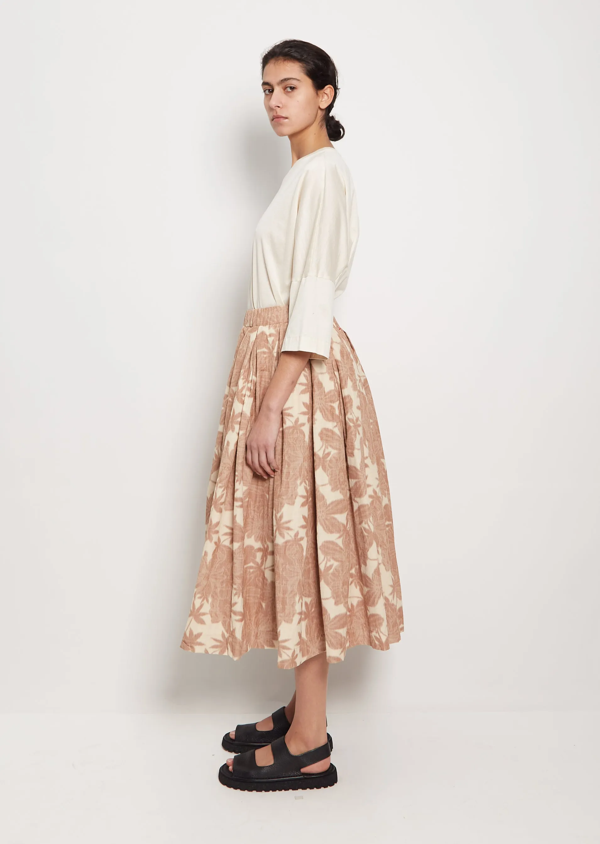 Ikat Double Rideaux Skirt — Maple