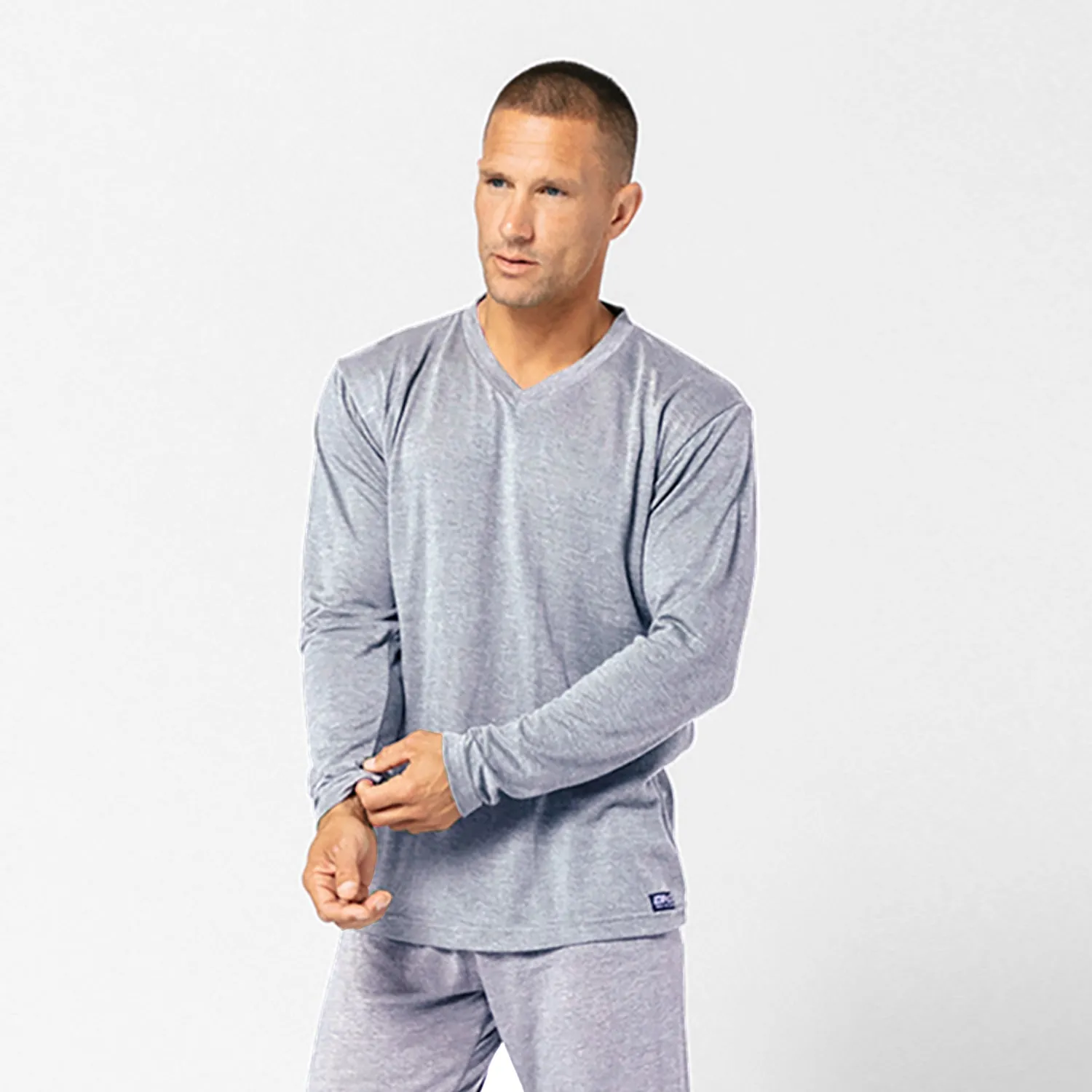 IR Sleepwear LS V Neck Shirt