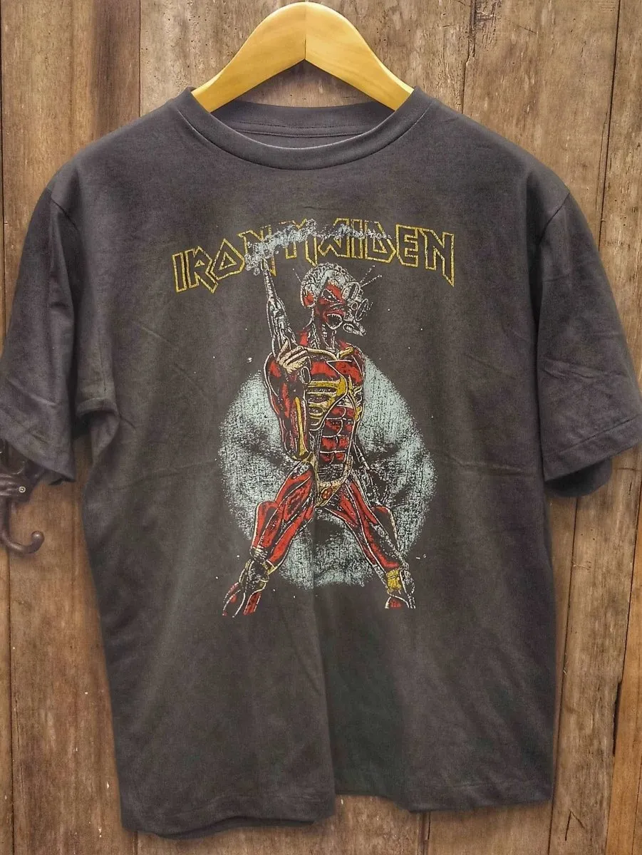 Iron Maiden 'Somewhere on Tour '87' T-Shirt: A Vintage Rock Odyssey in Streetwear Style