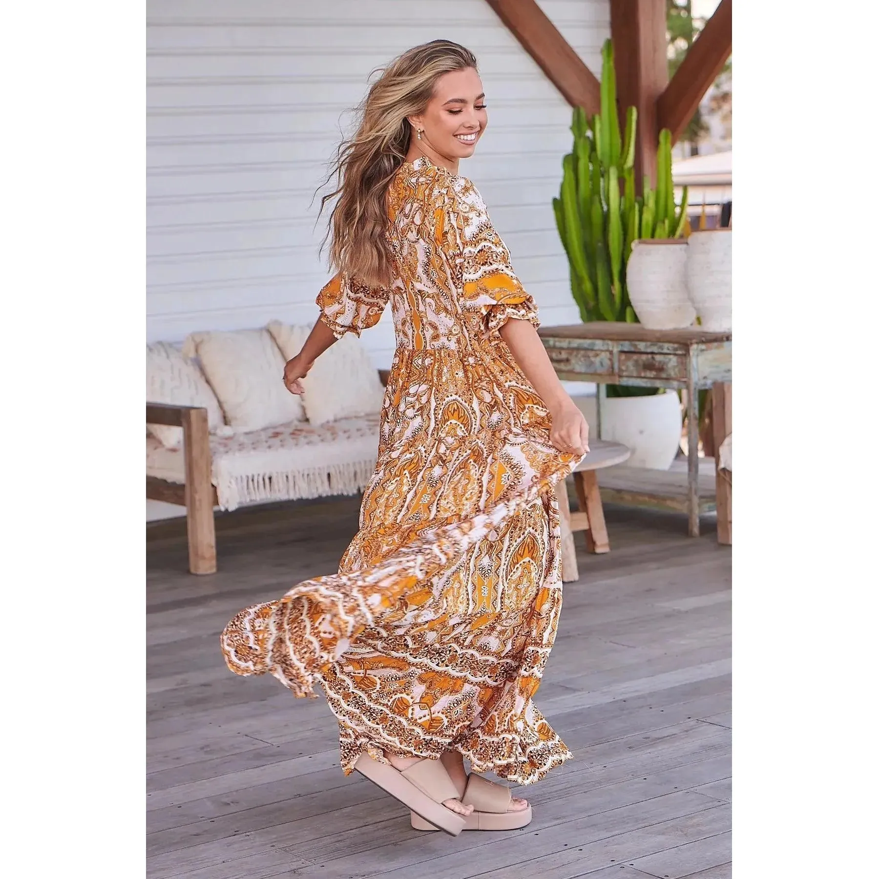 JAASE Poet Print Tillie Maxi Dress