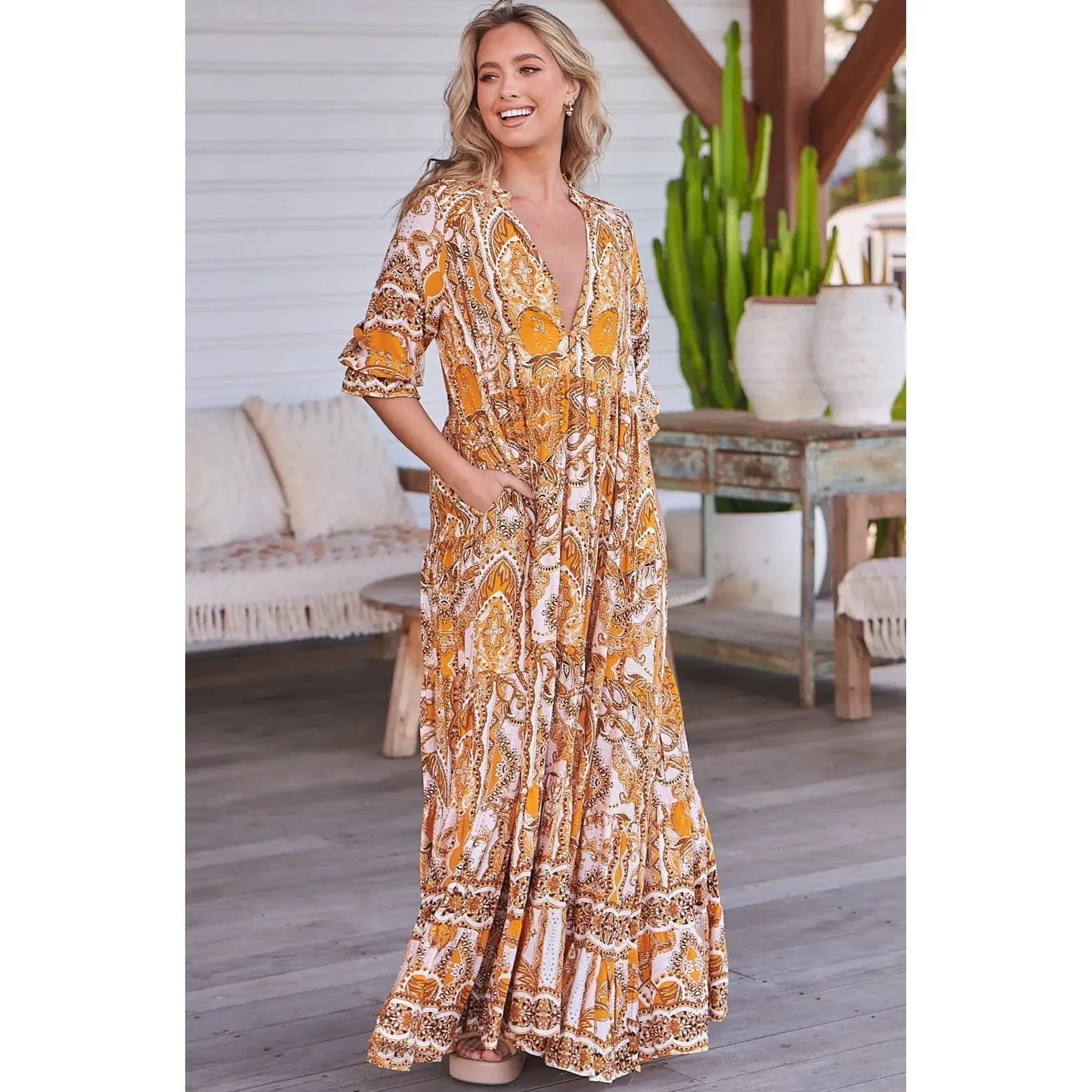 JAASE Poet Print Tillie Maxi Dress