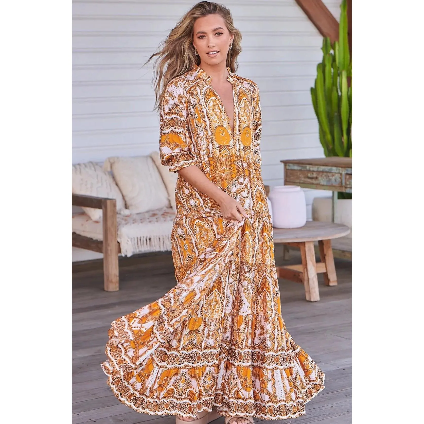 JAASE Poet Print Tillie Maxi Dress