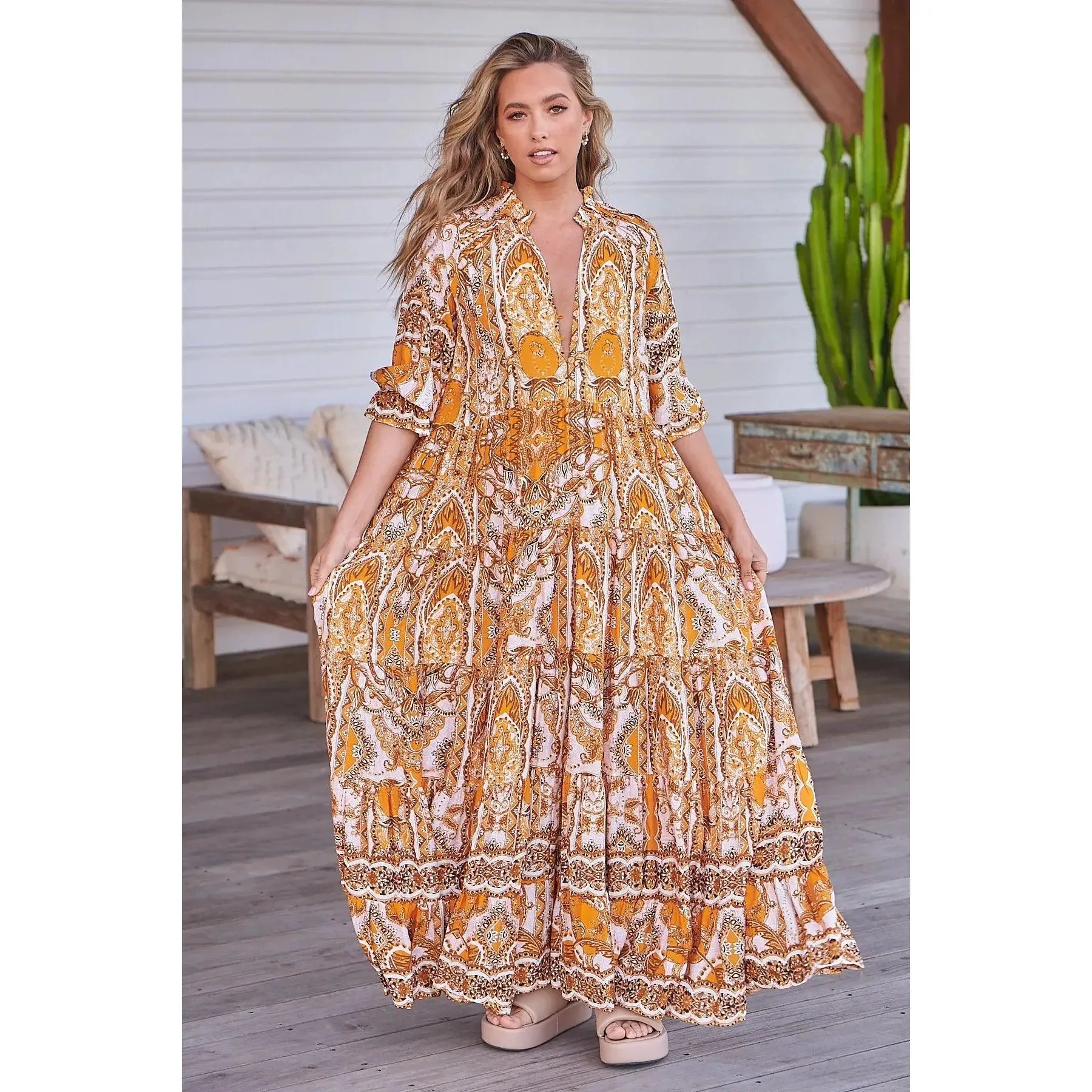 JAASE Poet Print Tillie Maxi Dress