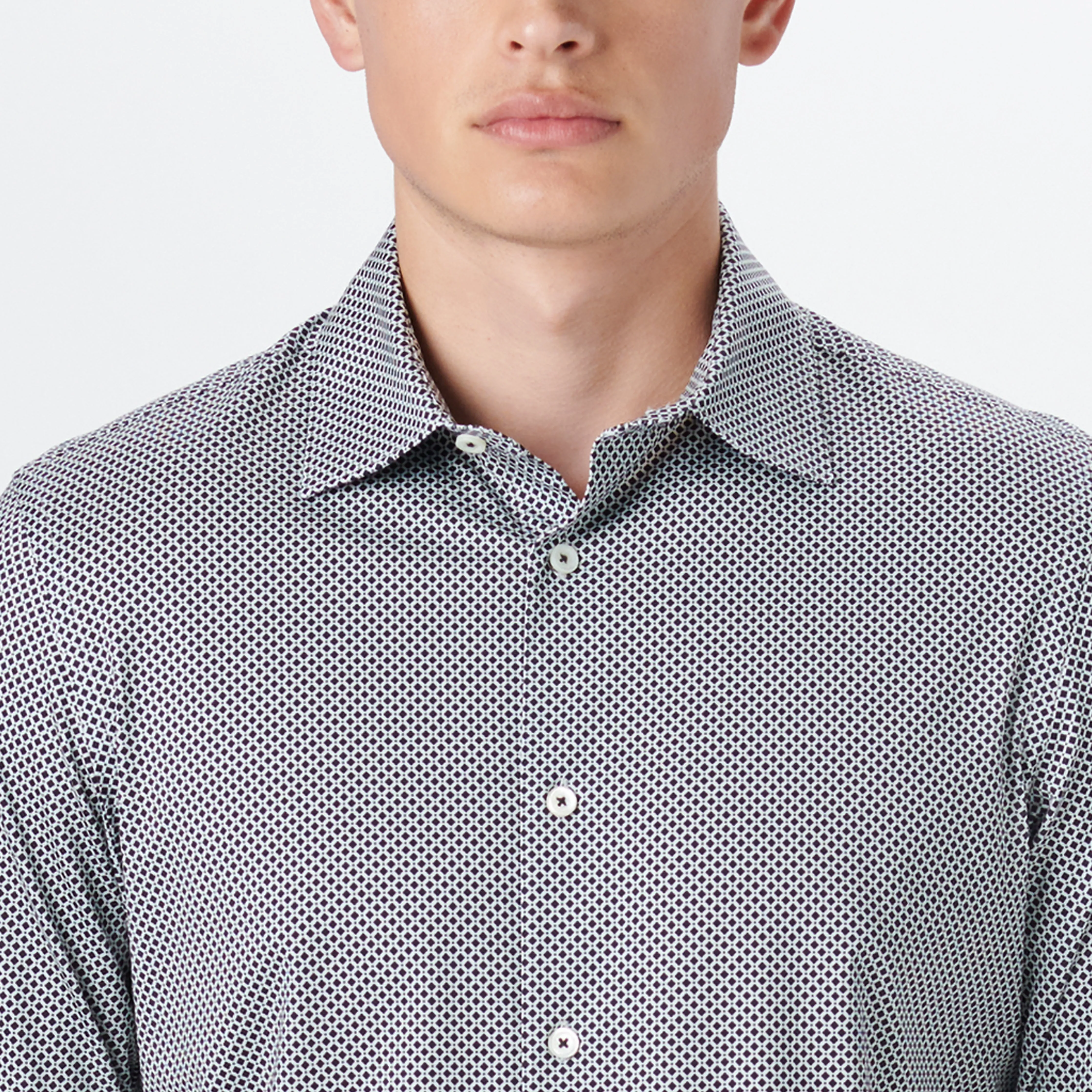 JAMES Diamond Check OoohCotton Shirt