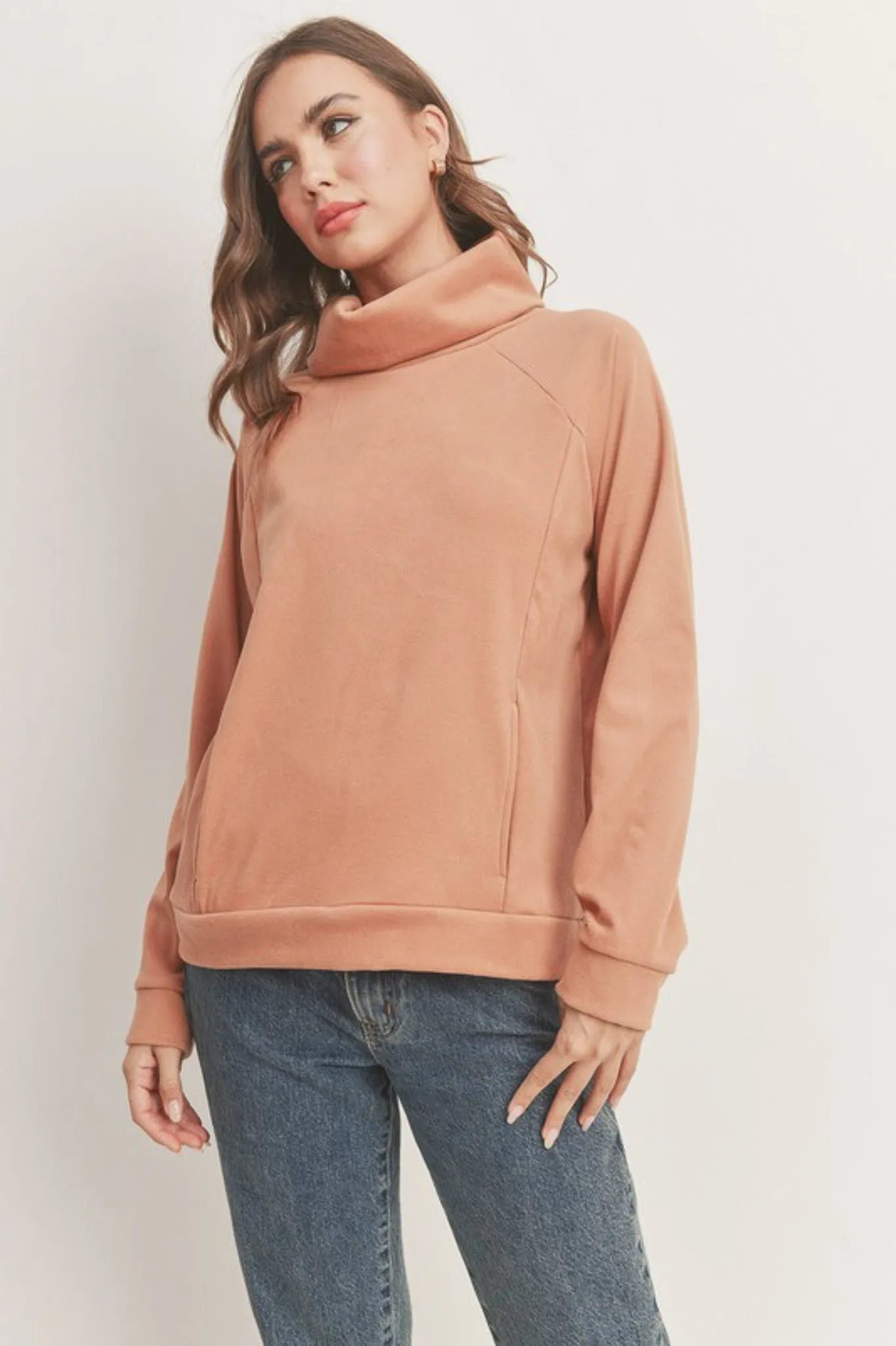 Jillian Turtleneck Raglan Top