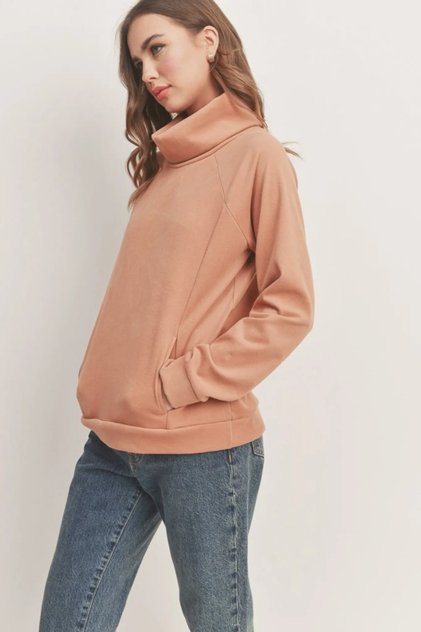 Jillian Turtleneck Raglan Top