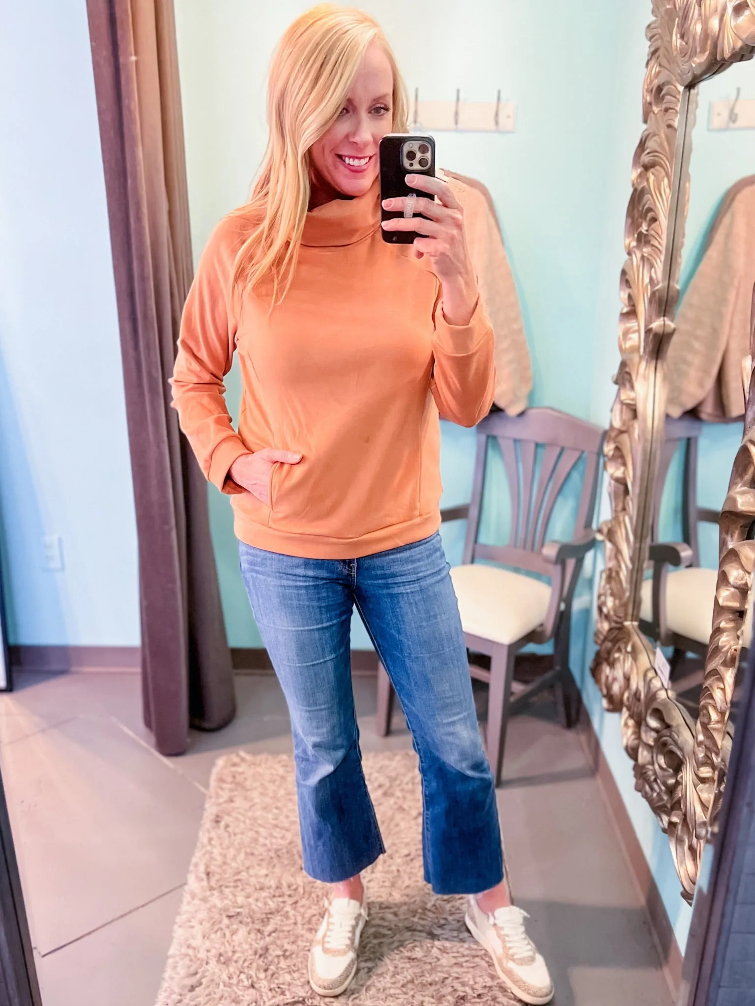 Jillian Turtleneck Raglan Top