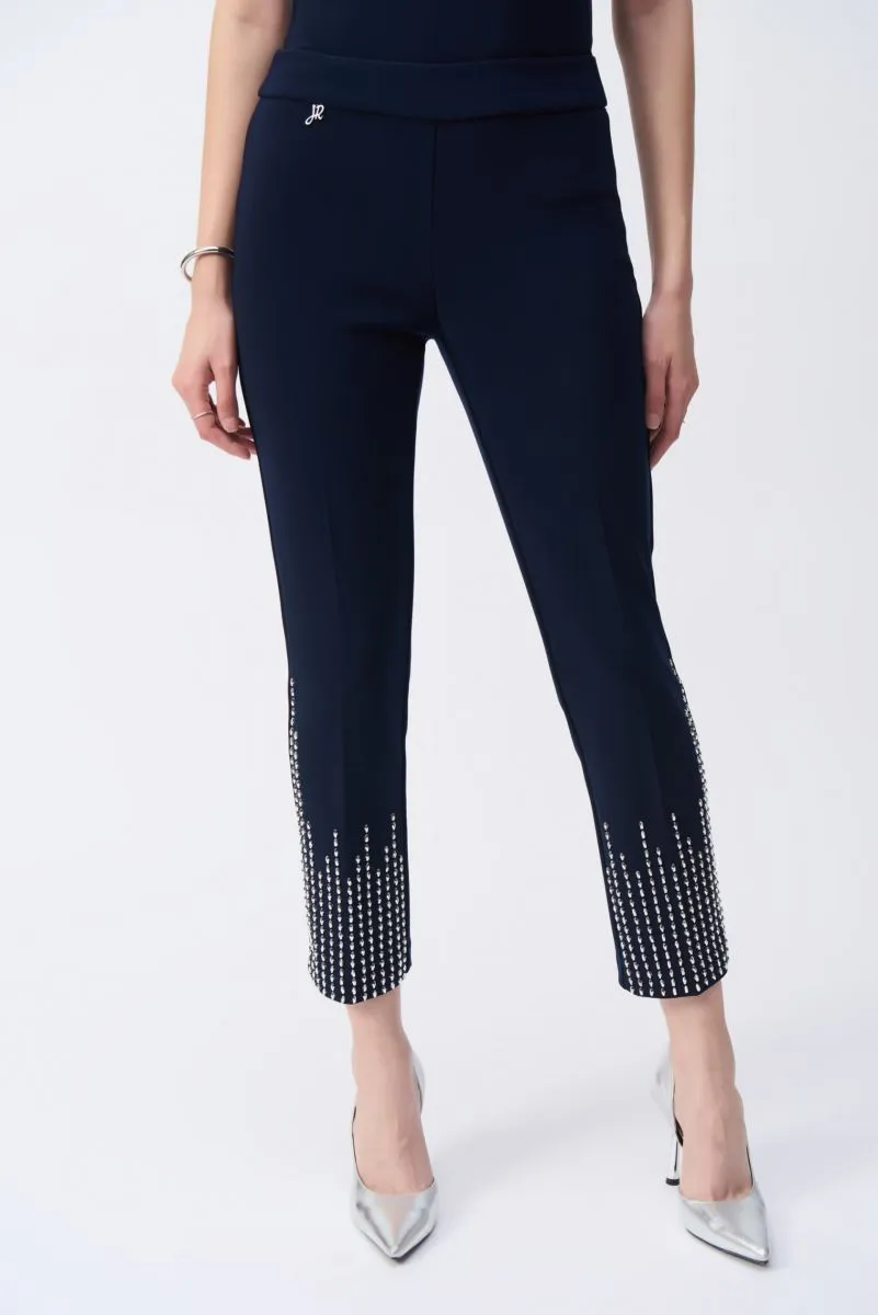 Joseph Ribkoff Embellished Pull-On Cropped Pants 243732