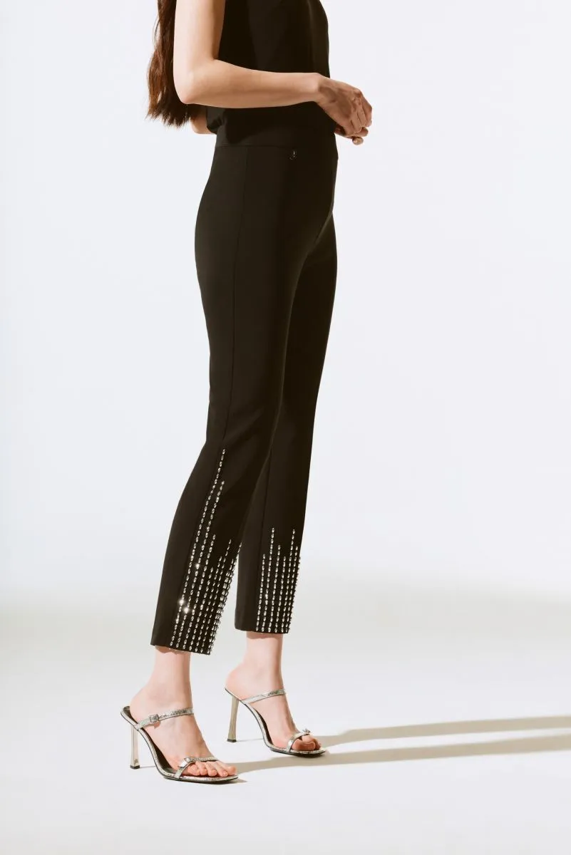 Joseph Ribkoff Embellished Pull-On Cropped Pants 243732