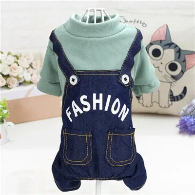 Jumpsuit For Small Dogs Chihuahua Pug Poodle Plaid Pants Hoodies Romper Clothing