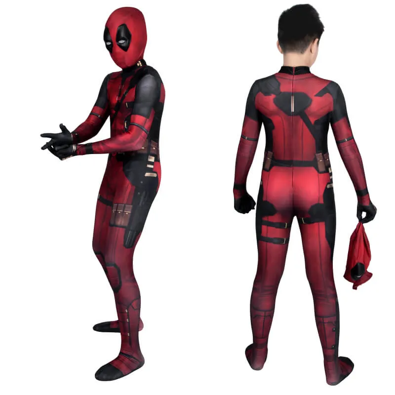 Kids Deadpool Bodysuit Deadpool Jumpsuit Wade Wilson Halloween Costume BEcostume