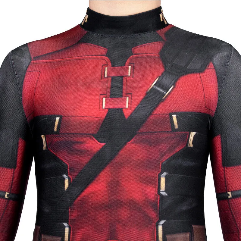 Kids Deadpool Bodysuit Deadpool Jumpsuit Wade Wilson Halloween Costume BEcostume