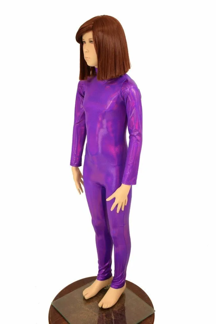 Kids Grape Turtleneck Catsuit