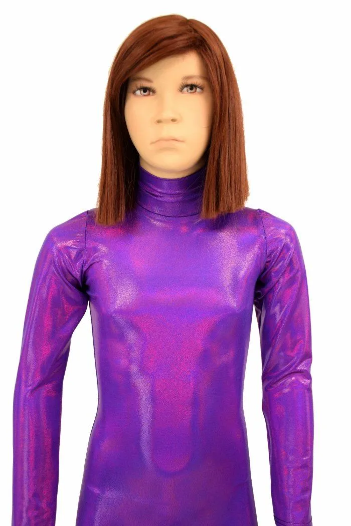 Kids Grape Turtleneck Catsuit