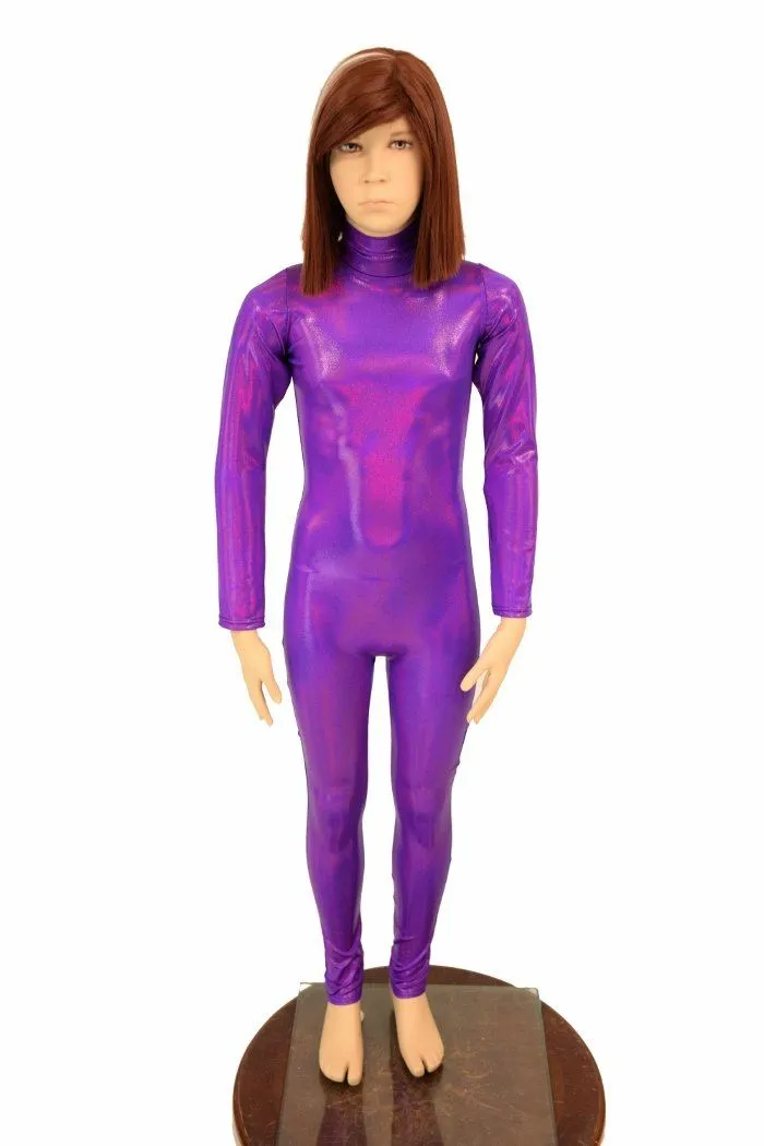 Kids Grape Turtleneck Catsuit