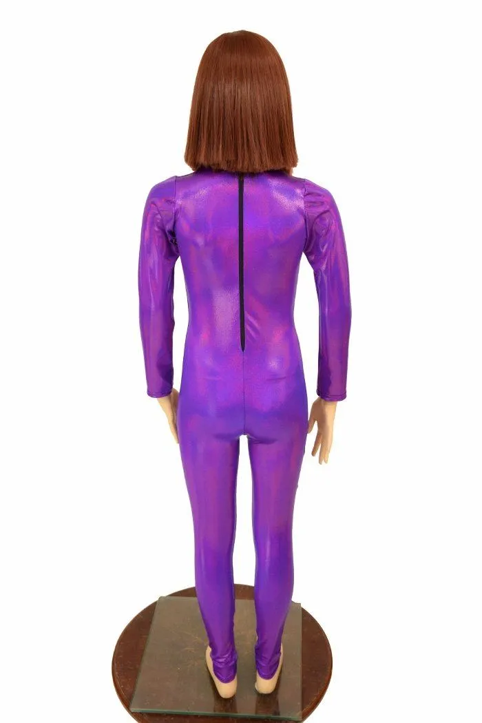 Kids Grape Turtleneck Catsuit