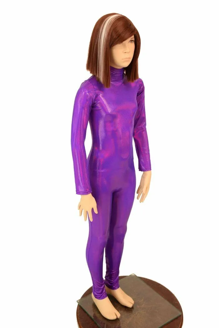 Kids Grape Turtleneck Catsuit