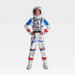 Kids' Light Up Astronaut Halloween Costume Jumpsuit with Hood S - Hyde & EEK! Boutique