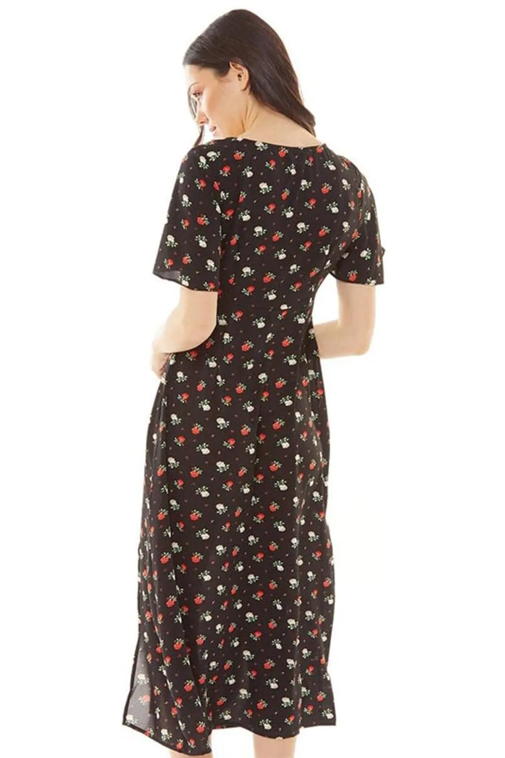 Ladies Floral Print Summer Dress