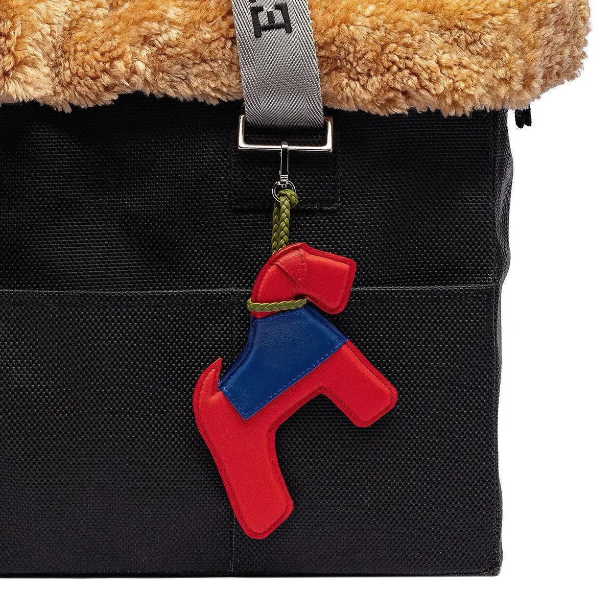 Leather Charms Dog Carrier Red/Blue