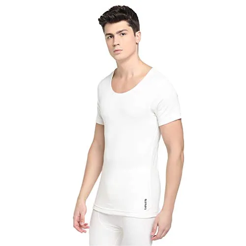 Levi's Men's Regular Fit Plain Thermal (038-THRML TOP-HS-Ivory-P1 L)