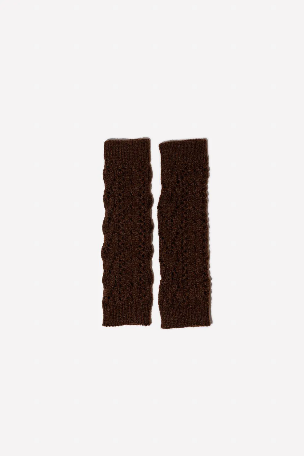 Lina Fingerless Gloves - Coffee