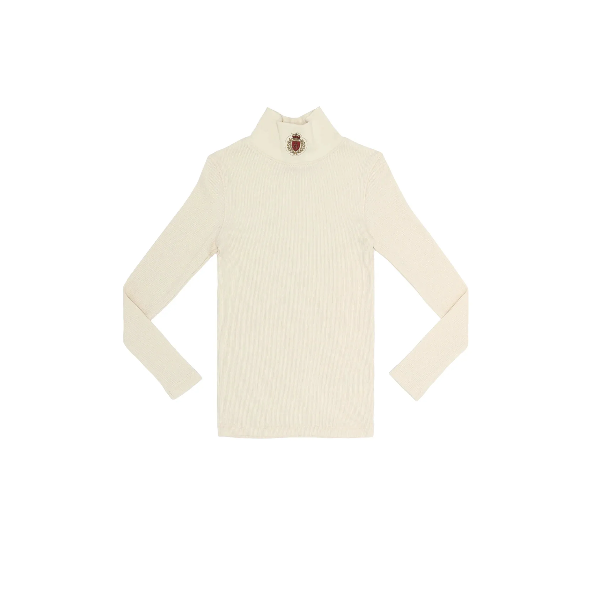 Little Parni Ivory Logo Turtleneck