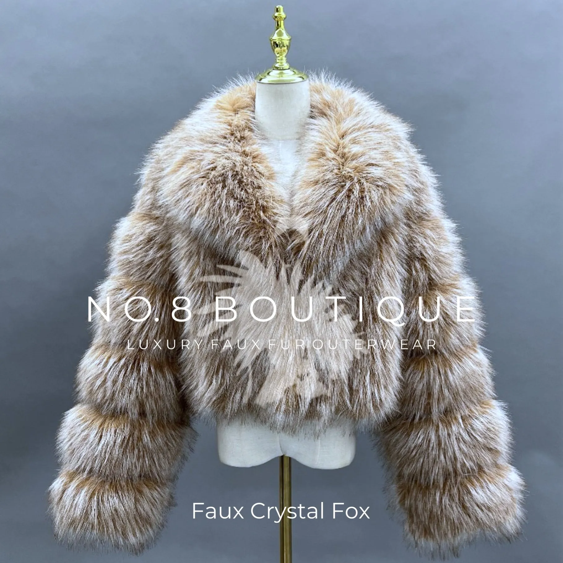 London Bridal Faux Fur Jacket with Collar