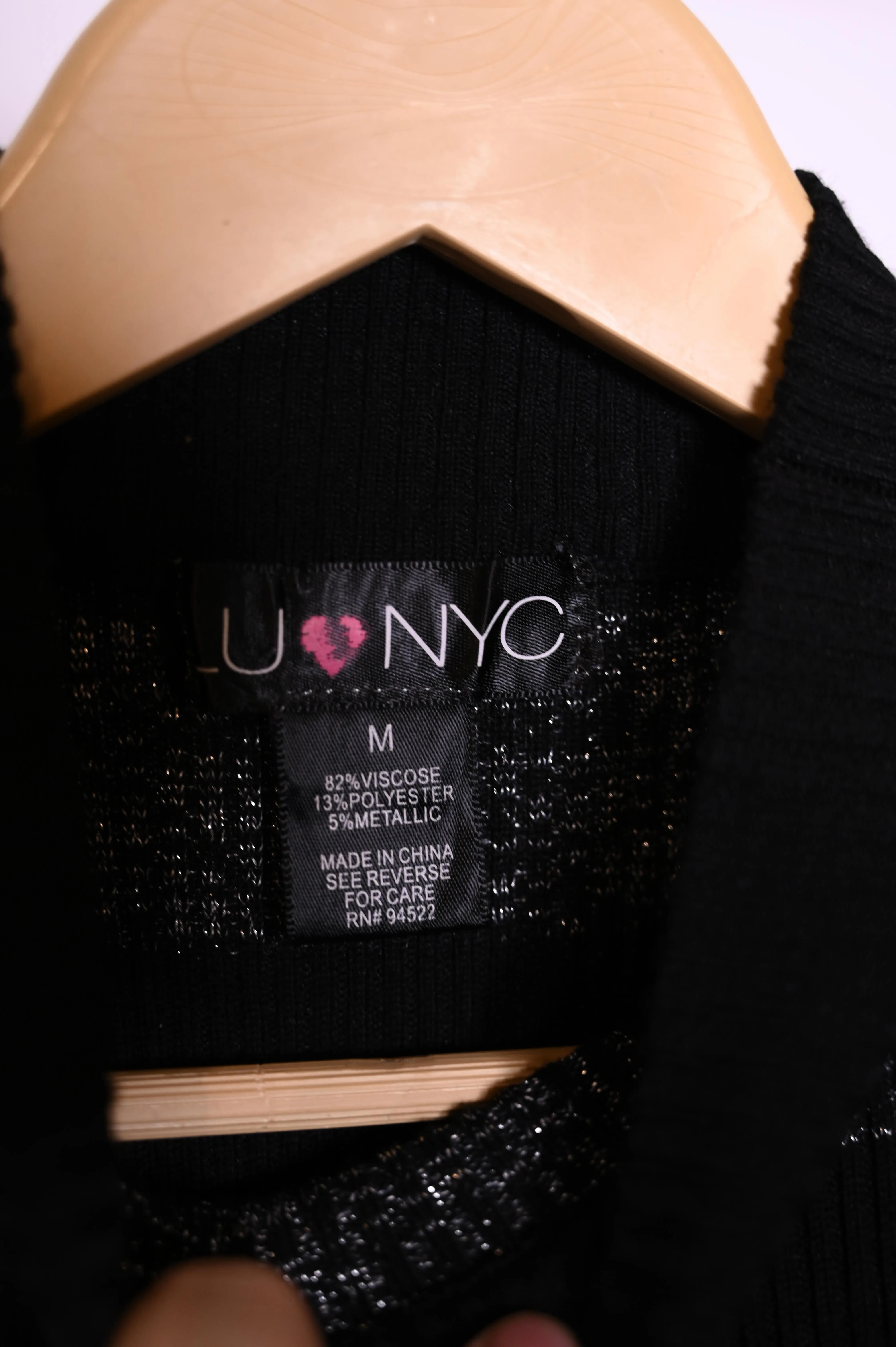 Lu NYC Black Bodycon Dress