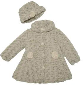 MACK & CO FIT AND FLARE OATMEAL COAT AND HAT