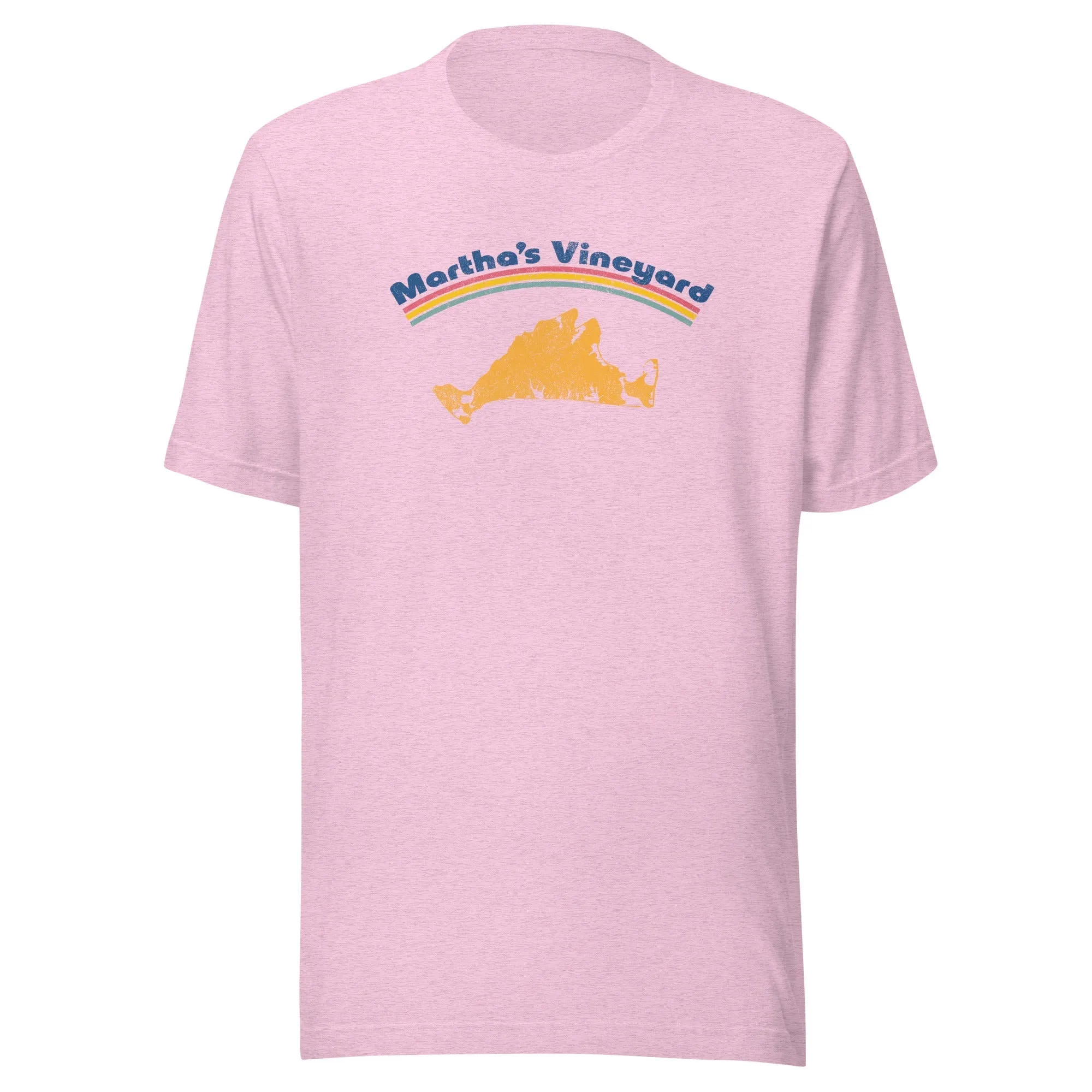 Martha's Vineyard T-Shirt - Retro Rainbow Cape & Islands