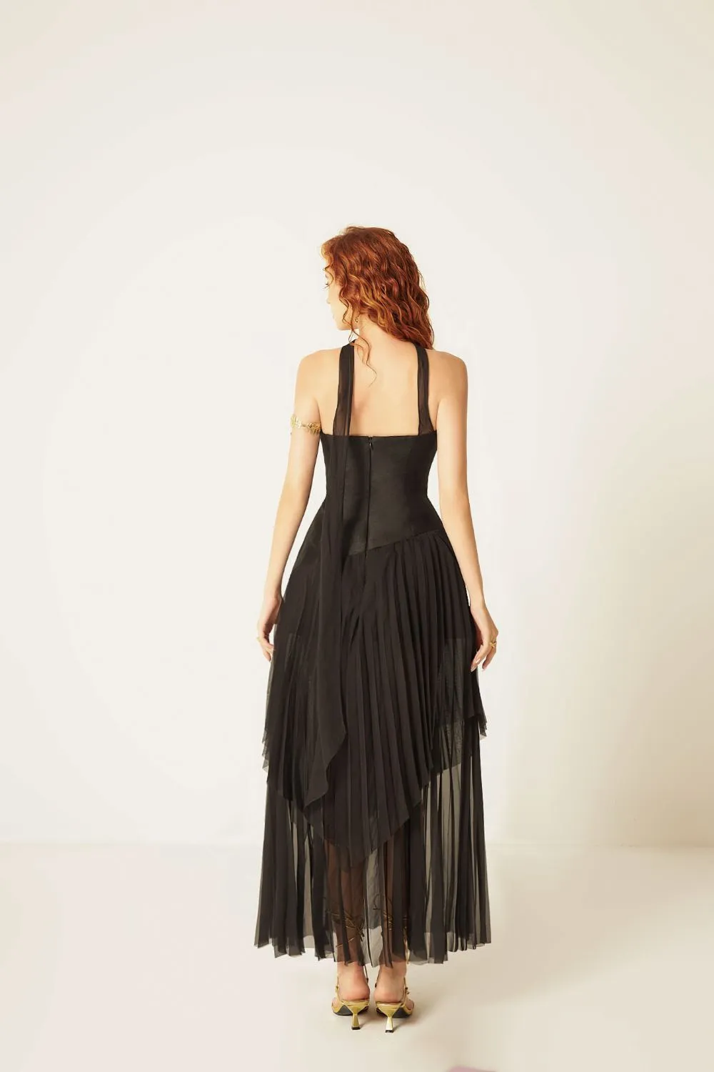 Melanie Pleated Maxi Dress