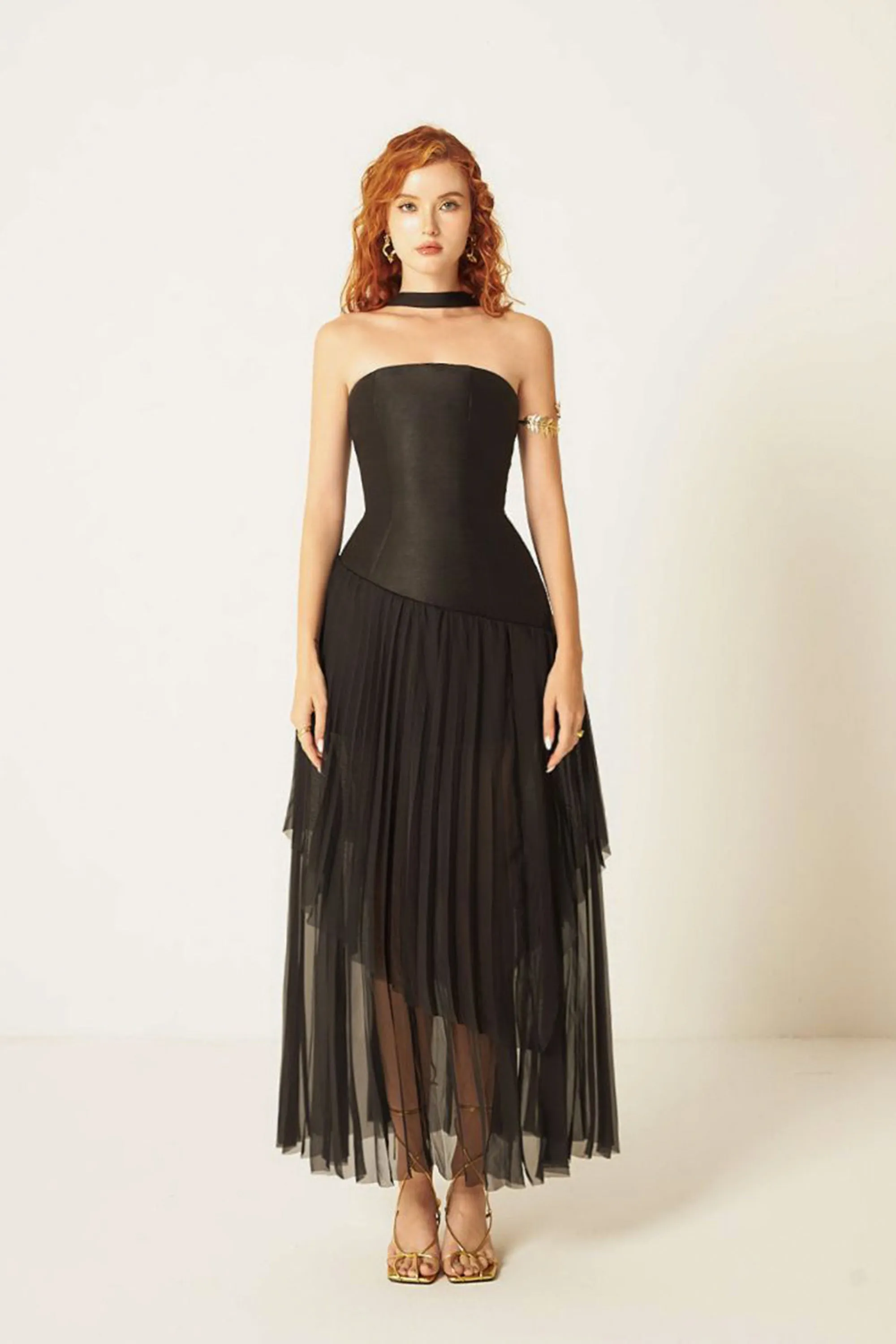 Melanie Pleated Maxi Dress